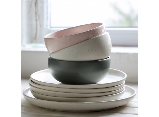 PACIFICA tallerken coupe Ø:22cm, Vanilje Ø:22cm H:2,5cm - Robust steingods