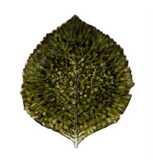 RIVIERA Hydrangea blad L:220mm B:190mm Steingods - Dyp grønn 