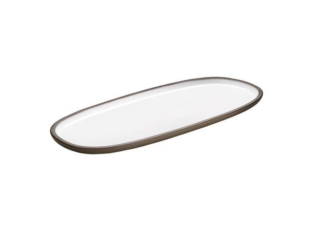 ReNew tallerken oval 350x150mm. Hvit Resirkulert steingods