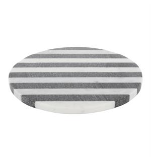 Tallerken/platå marmor hvit/sort Ø:22cm - Kolleksjon Spotlight 