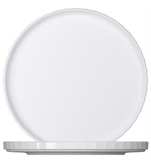 Tallerken rett kant Ø:28cm EDGE, Hvit Høybrent porselen 