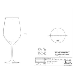 VINA "1" Rødvinsglass 53cl - 12/15cl Dobbel målestrek 12/15cl - Zwiesel 