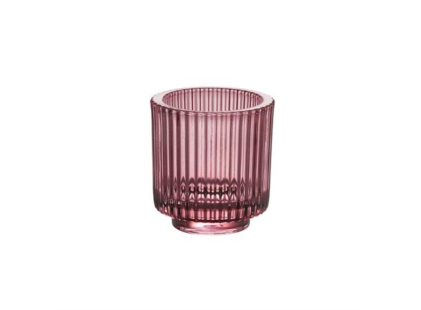 WMF telysholder i glass rose Ø:75/H:80mm