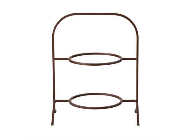 BOUTIQUE stativ 2 etasjer, rustbrun For tallerken maks Ø:250mm