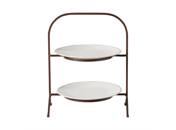 BOUTIQUE stativ 2 etasjer, rustbrun For tallerken maks Ø:250mm