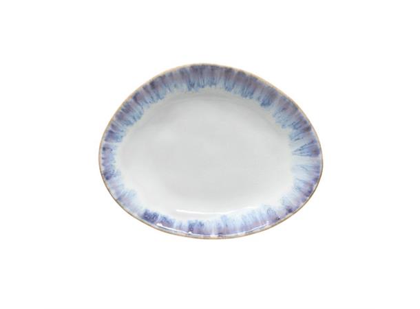 BRISA oval tallerken L:200mm B:160m, blå L:200mm B:160mm H:25mm - Stengods
