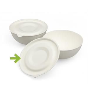 Bagastro lokk Ø:114mm, Pk á 40 stk Sukkerfiber - 100% nedbrytbart 