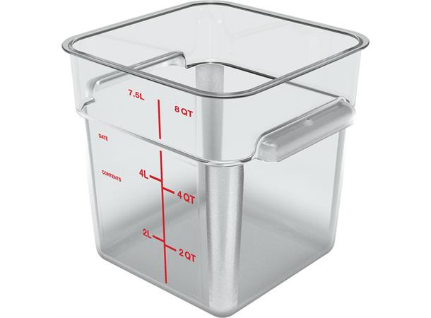 Beholder i plast 7,7ltr. 22x22x23cm Super til oppbevaring av næringsmiddel