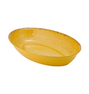 CASABLANCA oval bolle i melamin GUL L:420mm B:280mm H:70mm 3,8ltr 