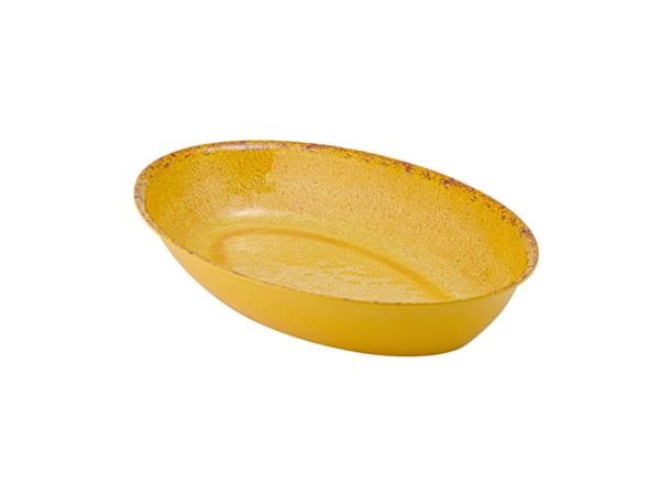 CASABLANCA oval bolle i melamin GUL L:420mm B:280mm H:70mm 3,8ltr