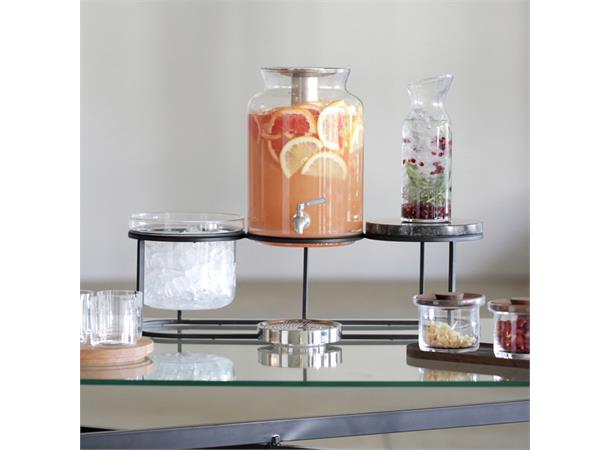 CRASTER TILT mini glasskrukke sett valnø L:450mm B:145mm H:15mm (basen)
