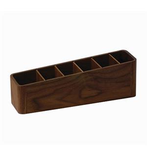 Craster beholder til teposer, valnøtt Yttermål 280x77x87mm- 6 rom 