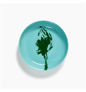 FEAST tallerken halvdyp Ø:220/H:40mm Dekor: Azure Atichoke Green 