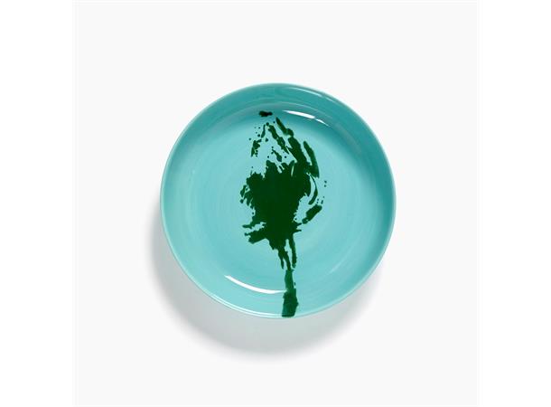 FEAST tallerken halvdyp Ø:220/H:40mm Dekor: Azure Atichoke Green