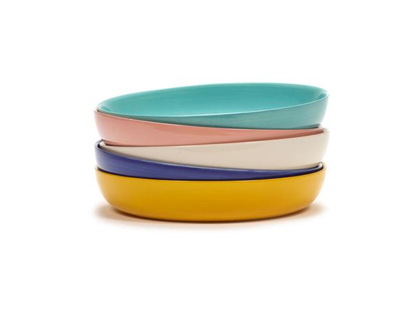 FEAST tallerken halvdyp Ø:220/H:40mm Dekor: Azure Atichoke Green