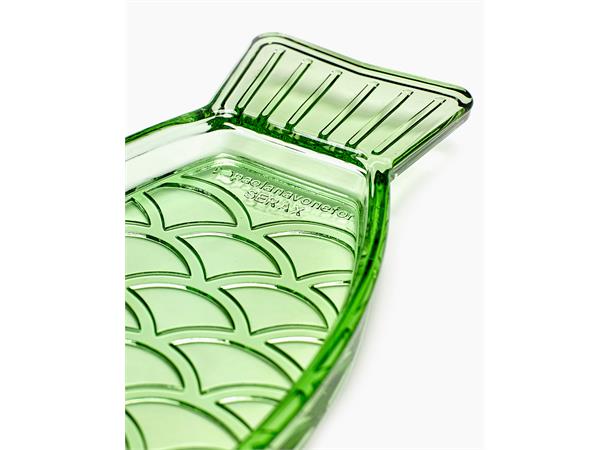 FISH&FISH glasstallerken 230x100, grønn I grønt glass