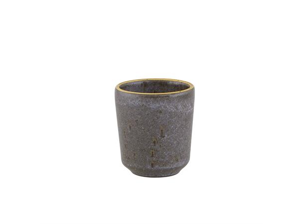 GOLD STONE kopp u/hank Ø:60mm/9cl, brun Steingods med håndmalt gullkant