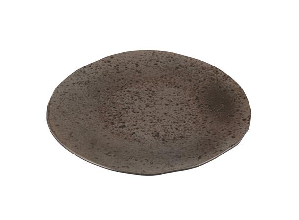 IRONSTONE tallerken flat coup Ø:300mm Steingods - Dobbeltbrent