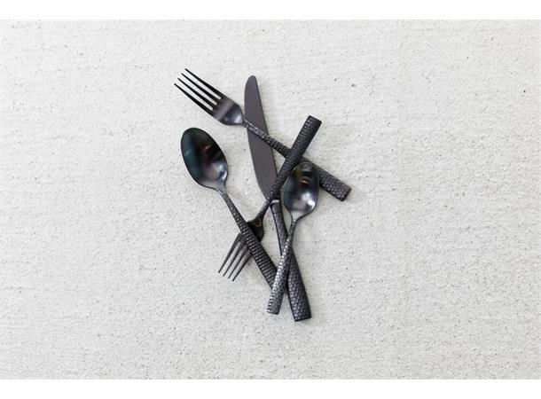 LUCCA FACET BLACK forettskniv L:214mm I hamret rustfritt stål - matt sort