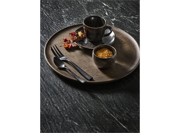 LUCCA FACET BLACK forettskniv L:214mm I hamret rustfritt stål - matt sort