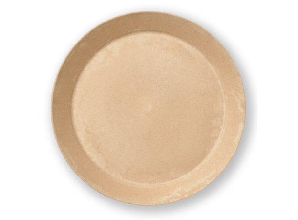 LUUPS tallerken i trefiber/plast, sand Ø:25cm
