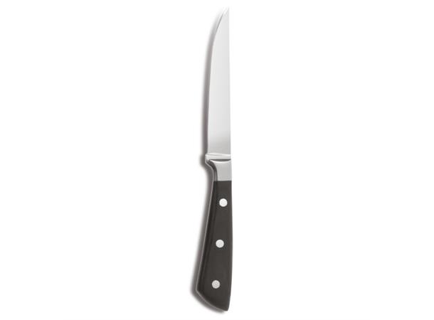 MONTBLANCK biffkniv sort L:230mm Glatt knivegg - Tåler oppvaskmaskin