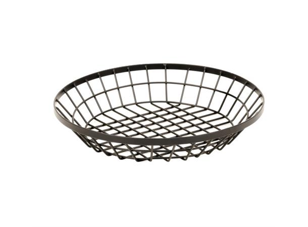 Metallkurv Ø:265mm H:50mm Sort utførelse