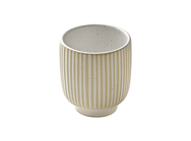 NARA krus u. hank m. relieff 10cl Hvit Steingods - Ø:70mm H:66mm 10cl