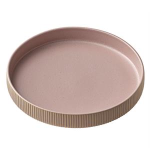 NARA tallerken høy m. relf. Ø:240mm Rosè Steingods - Ø:240mm H:42mm 1,3ltr 