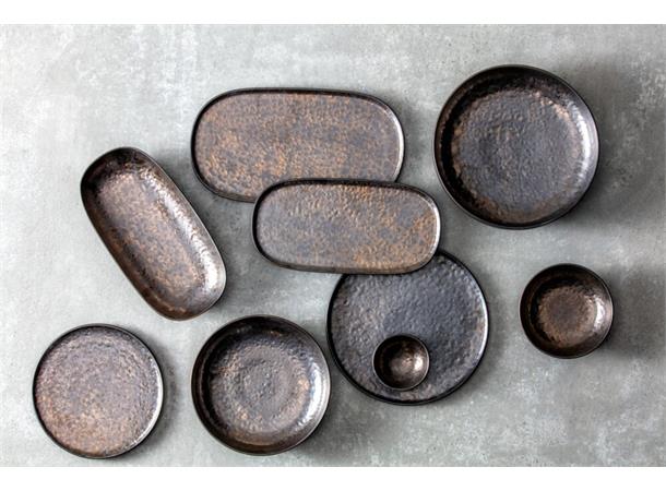 NIVO METALLIC dyp skål Ø:110mm 36cl Steingods - H:60mm