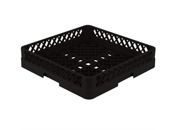 Oppvaskkurv TRAEX, Tallerkener, SORT 50x50cm - 8x8 pinner, H: 102/83mm