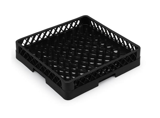 Oppvaskkurv TRAEX, Tallerkener, SORT 50x50cm - 8x8 pinner, H: 102/83mm