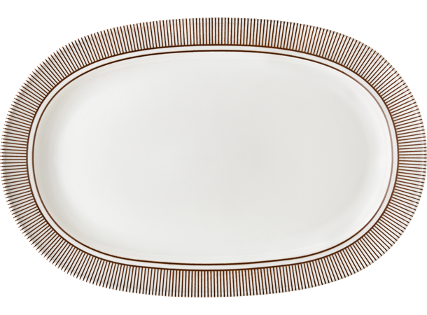 Oval tallerken 33x23cm, MOMENTS ACCENT CACAO