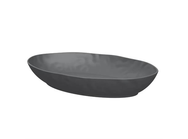 PIGMENT oval bolle i melamin GRÅ L:420mm B:280mm H:70mm 3,4ltr
