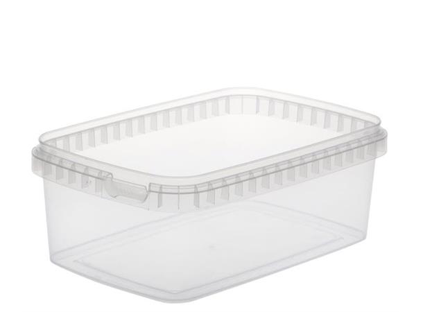 Plastboks rektangulær 192x129mm 0,78ltr Hot fill :tåler + 90gr C- opp til 15 min