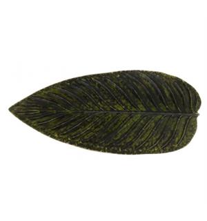 RIVIERA Strelizia blad L:400mm B:170mm Steingods - Dyp grønn 