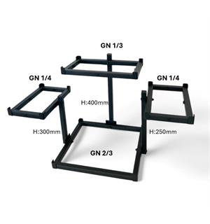 Rammesystem komplett sort, Base GN2/3 Shiva - Kun stativ! 