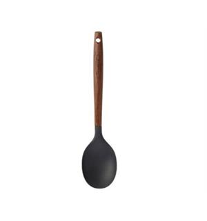 Serveringsskje Lengde 31cm, silikon Håndtak i treverk, Karbonatisert Ask 