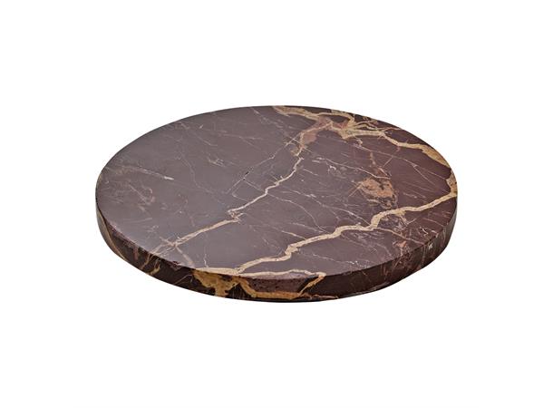 Tallerken/platå marmor rød Ø:22cm - Kolleksjon Spotlight