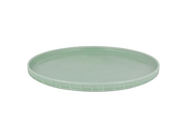 Tallerken rett kant Ø:28cm EDGE, Sea Høybrent porselen - Farget glasur