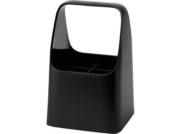 Bestikkbeholder RigTig plast, sort H:190mm B:125mm D:120mm Handy-Box