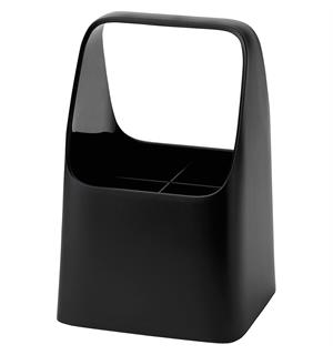 Bestikkbeholder RigTig plast, sort H:190mm B:125mm D:120mm Handy-Box 