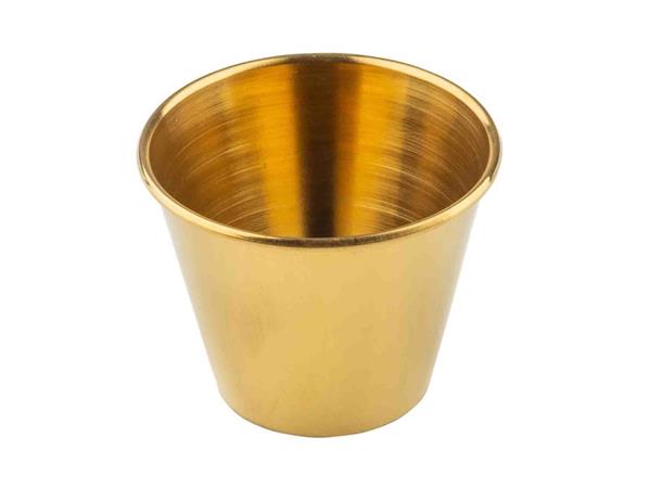 Dipskål rustfritt stål 7,5cl,PVD GULL Ø:55mm / H:45mm