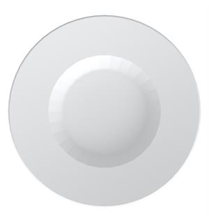 Dyp tallerken Ø:26cm EDGE, Hvit Høybrent porselen 