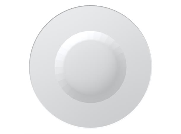 Dyp tallerken Ø:26cm EDGE, Hvit Høybrent porselen