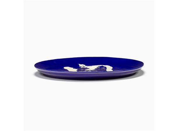 FEAST Dypt fat Ø:440/H:90mm V:3,5ltr Dekor: Dark Blue White