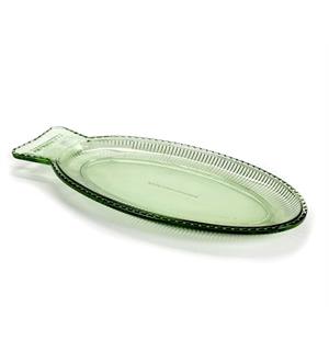 FISH&FISH glassfat 350x160mm, grønn I grønt glass 