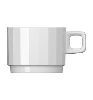 Kopp stablebar 20cl EDGE, Hvit Ø:78/H:61mm - Høybrent porselen 