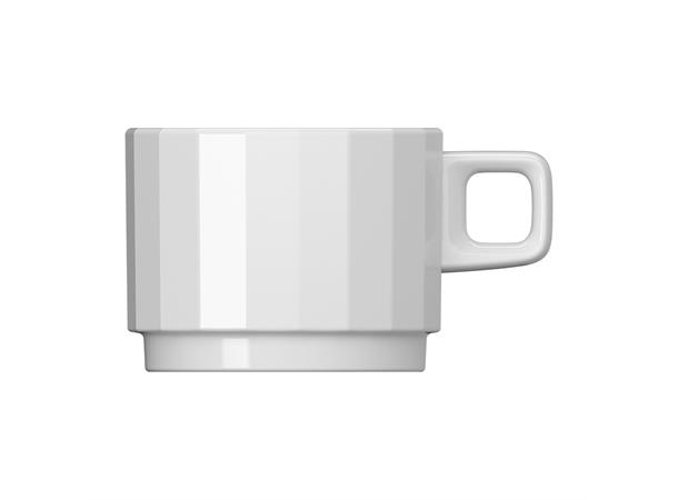 Kopp stablebar 20cl EDGE, Hvit Ø:78/H:61mm - Høybrent porselen