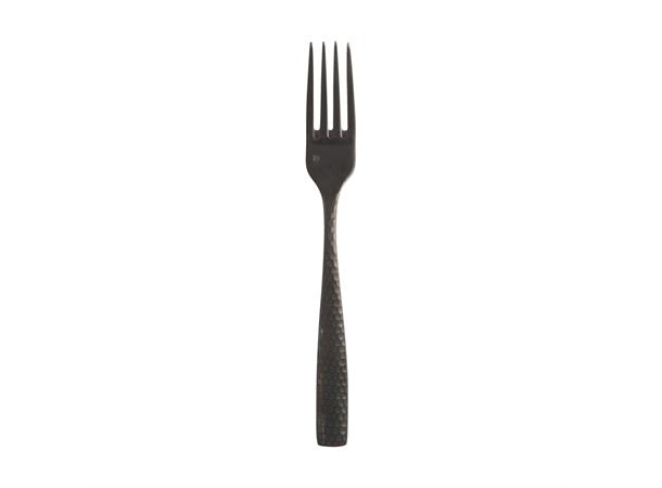 LUCCA FACET BLACK forettsgaffel L:183mm I hamret rustfritt stål - matt sort